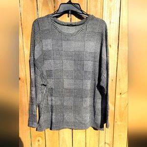 Zara Houndstooth Top